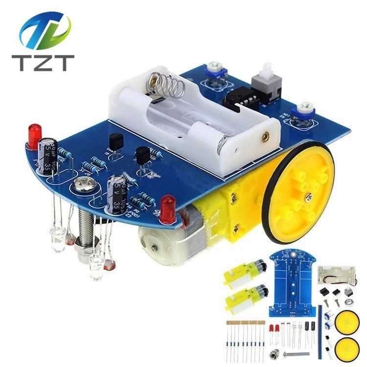 

D2-1 DIY Kit Intelligent Tracking Line Smart Car Kit TT Motor Electronic DIY Kit Smart Patrol Automobile Parts DIY Electronic