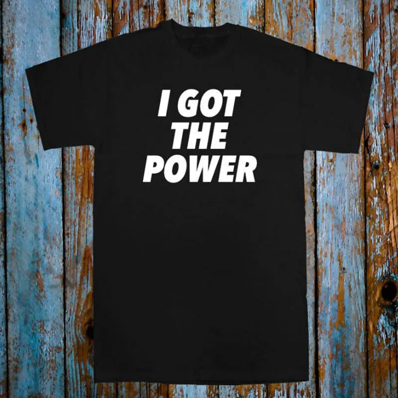 Новинка 2020 женская футболка с принтом I GOT THE POWER хлопковая Повседневная забавная
