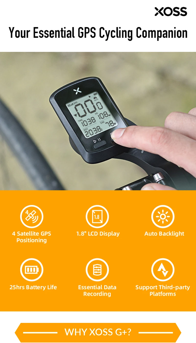 CYCPLUS M1 GPS Ordinateur Vélo Sans Fil - Bluetooth/ANT+ - Neuf (défaut Mineur)