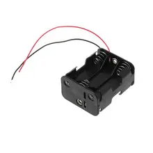 *#Best Price MasterFire 300pcs/lot New 6 AA 2A Battery Storage 9V DIY Clip Holder Box Case with Wire Leads Black Cables Backup Charger *#Best Price MasterFire 300pcs/lot New 6 AA 2A Battery Storage 9V DIY Clip Holder Box Case with Wire Leads Black Cables Backup Charger