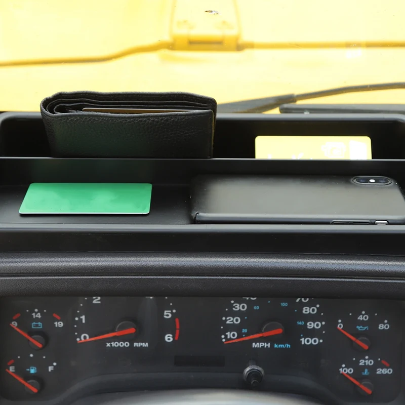 Ящик для хранения приборной панели для Jeep Wrangler TJ 1997-2006 Dash держатель телефона Органайзер лоток