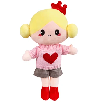 

Crown princess cute Cartoon little girl Plush toy Wearing clothes skirts Kawaii Stuffed doll Suitable for girls gift