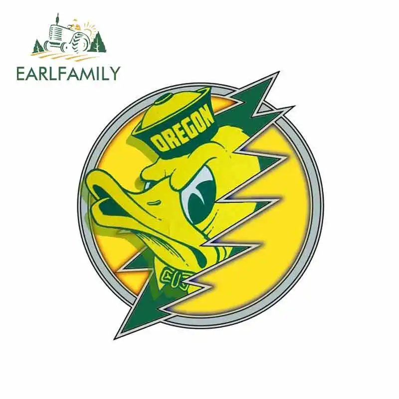 

EARLFAMILY 13cm x 12.3cm for Oregon Ducks Car Stickers JDM Vinyl Air Conditioner RV VAN Fine Decal Car Accessories Graphics