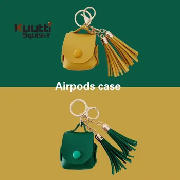 

Decocase Fashion PU Leather Bluetooth Wireless Earphone Case with Tassels for AirPods Pro Protective Cover airpods Accessories