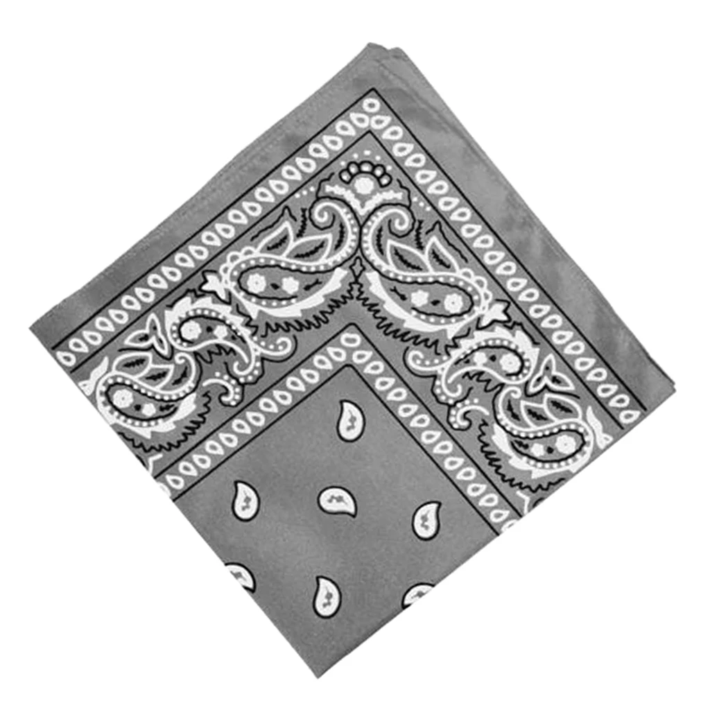 Hip Hop Bandana Headwear  100% Cotton Paisley Cowboy Bandana Scarf Head Wrap Neck Wristband Handkerchief punk Turban Head Scarf