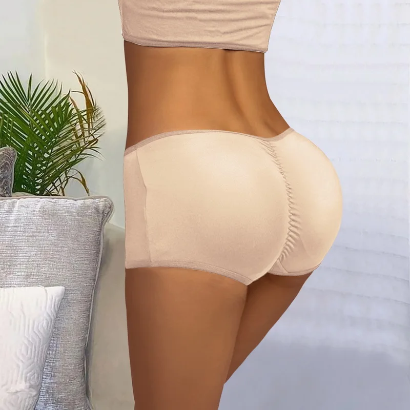 Women Sponge Padded Push Up Panties Buttocks Butt Lifter Fake Ass Briefs Butt Hip Dip Shaper Enhancer Seamless Control Panties backless shapewear