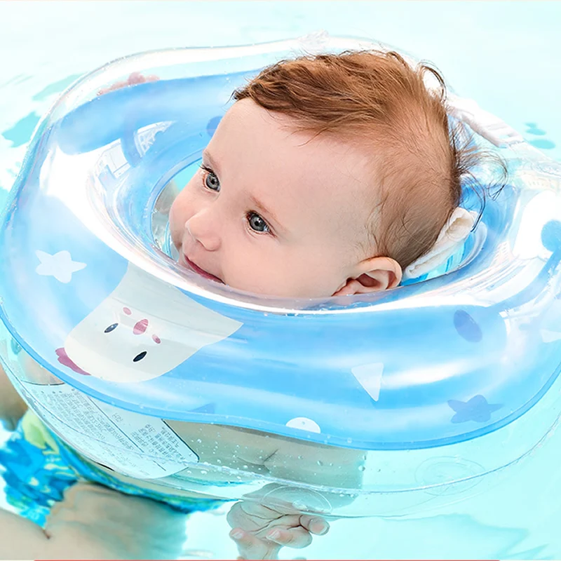 Baby Swimming Neck Ring Floating Inflatable Raft Rings Swim Circle for Infant Kid Bathing Circle