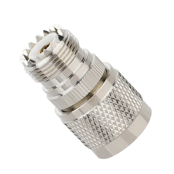 

Alloy Steel Adapter Connector N Male Plug to UHF Female SO239 Jack Straight RF Coaxial
