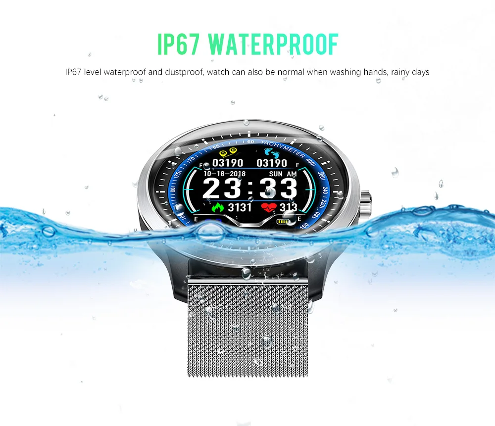 LEMFO N58 PCG+ ЭКГ IP67 мужские умные часы водонепроницаемые пульсометр кровяное давление браслет сменный для старшего