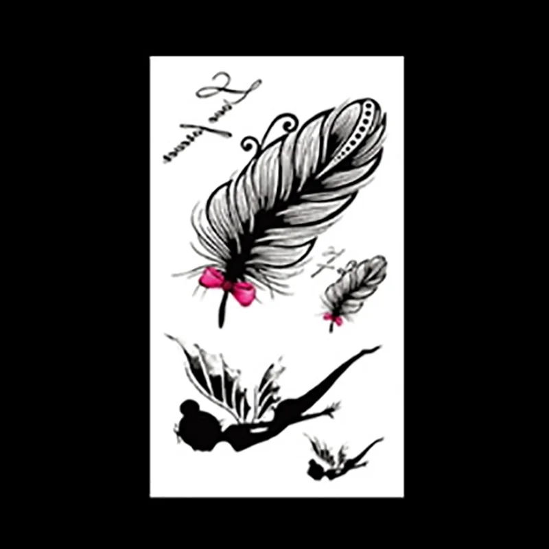 A05 Fake Tattoo Stickers Fashion Personality English Letters Cute Cartoon Flowers Waterproof Tattoo Stickers Temporary Tattoos Tatoo - Цвет: A05