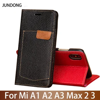 

Flip Phone Case For Xiaomi Mi A1 A2 Lite A3 lite For Max 2 3 Mix 2s 3 Poco F1 Y3 Case Cowhide Card slots Cover