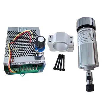 

400w Air cooled spindle Motor + 52mm clamps + Power Supply speed governo CNC 0.4kw DC brush motor For Engraving