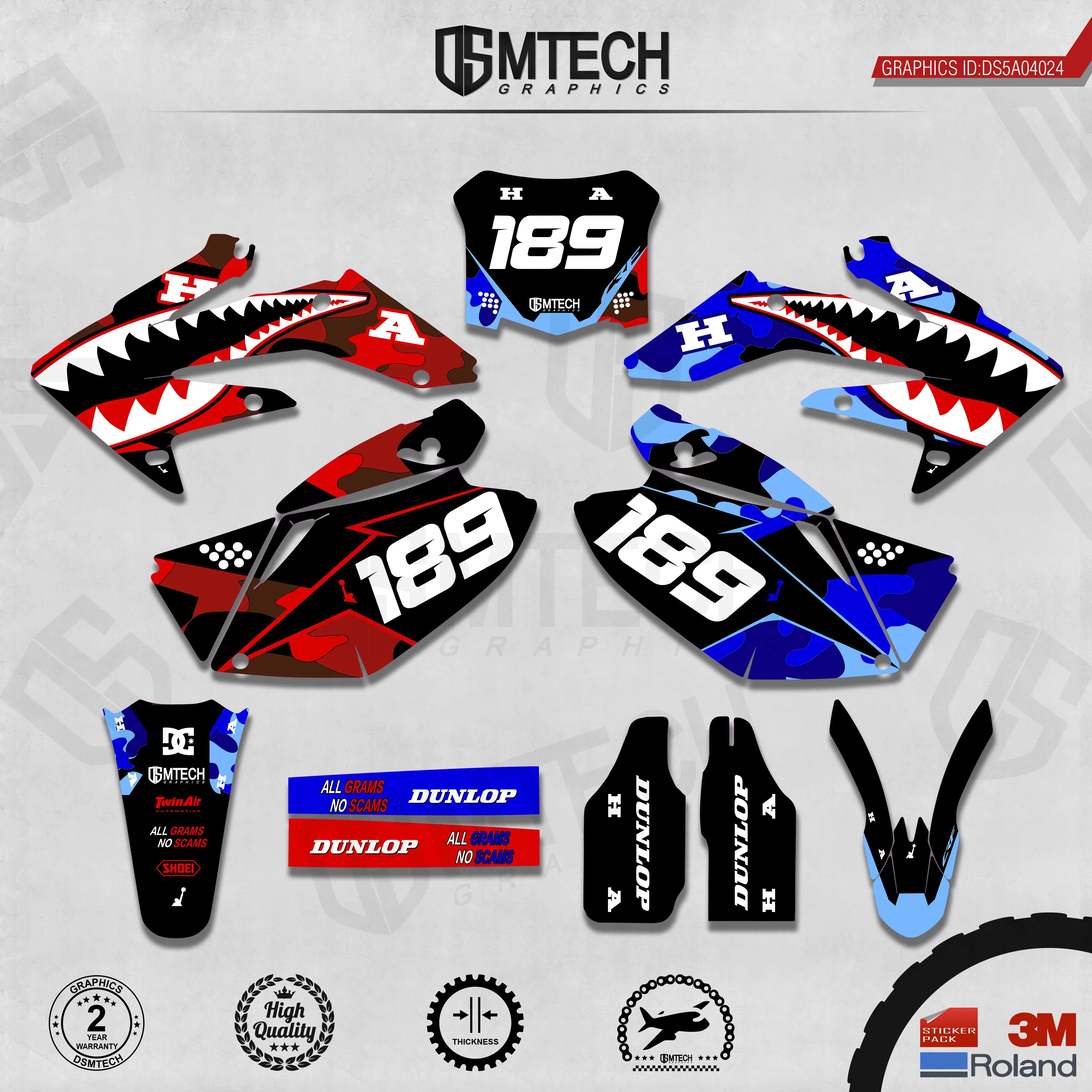 DSMTECH Customized Team Graphics Backgrounds Decals 3M Custom Stickers For 2004-2005 2006-2007 2008-2009 CRF250R 024 коврики eva skyway citroen c5 2004 2007 s01705130