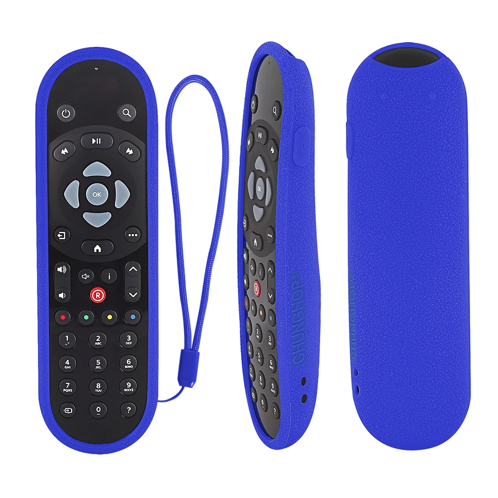 2 Coperture In Silicone Per Telecomando Sky Q+ - Antiurto Con Cinturino Da Polso