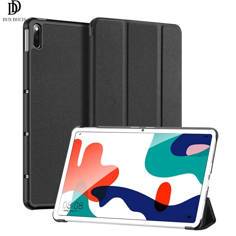 Для Huawei MatePad 10 4 чехол противоударный трехслойный флип из искусственной кожи