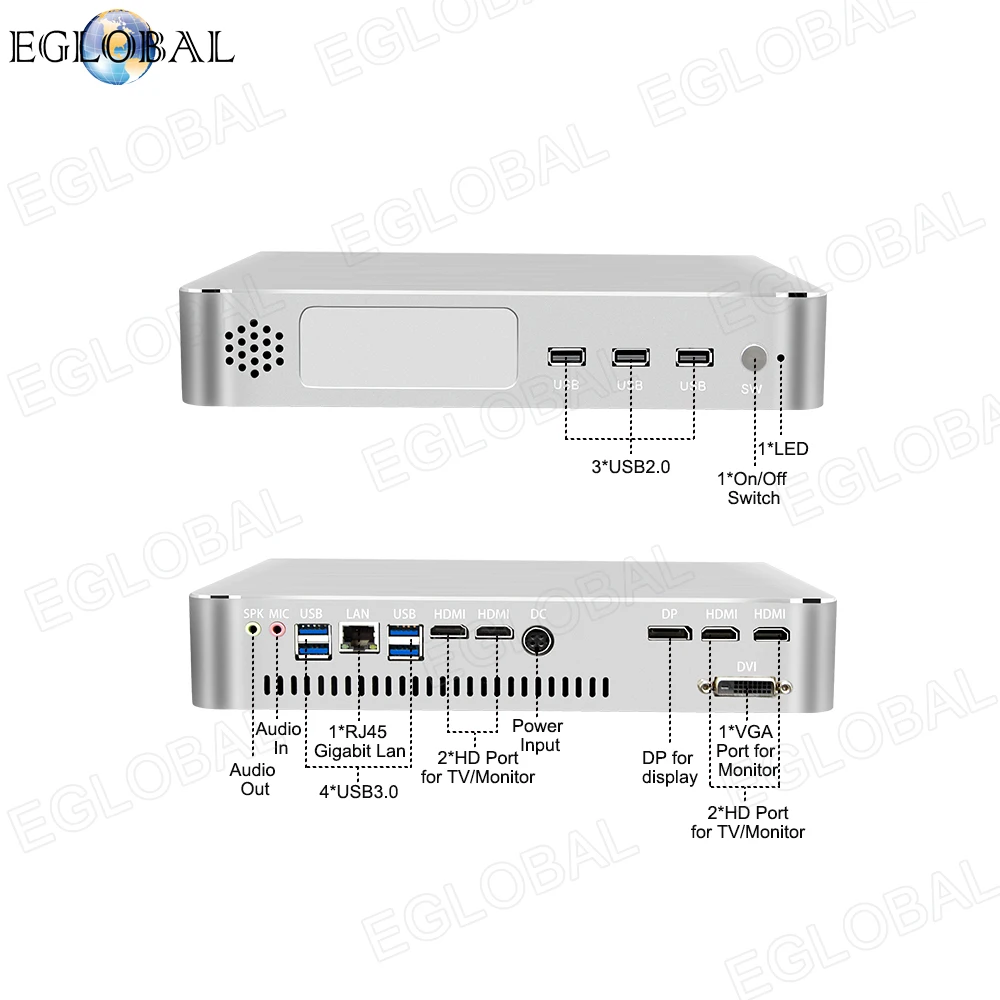 Eglobal 9th Gen Intel i5 9400F 6 ядер 6 потоков 2,90 ГГц до 4,10 ГГц 9 м кэш Win10 Pro Barebone неттоп Linux Настольный игровой