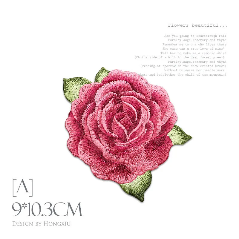 1 шт. круглый Пион цветок пришить стикер для украшения одежды Хорошее качество