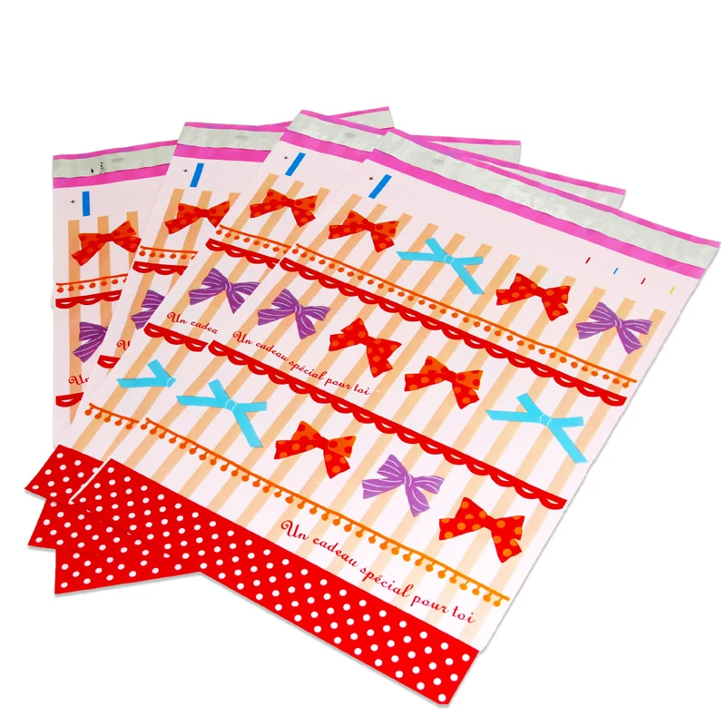Печатный рисунок Poly Mailer Elk Bow Love Конверт Рождественский пластиковый пакет Мешок Air