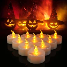 24 Pcs Bulid-in Battery Power Tealight Flameless LED Candle Light Weeding Decor Electric Tea Lights Flickering Tea Candles