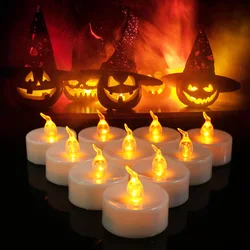 24 Pcs Bulid-in Battery Power Tealight Flameless LED Candle Light Weeding Decor Electric Tea Lights Flickering Tea Candles