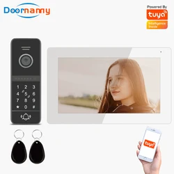 Doorbabá eletrônica 960p, sistema de intercomunicação por vídeo para casa, wi fi, cartão de senha, desbloqueio, apartamento, casa, chamada de vídeo, telefone, campainha tuya