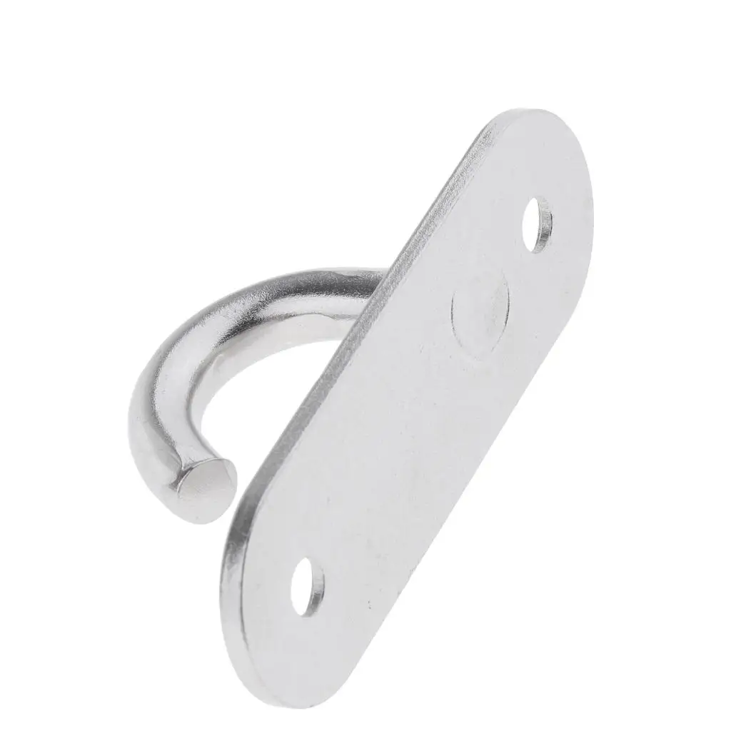 10pcs M5 Wall Mount Hook Stainless Steel Pad Eye Plate For Yoga Swing Boat