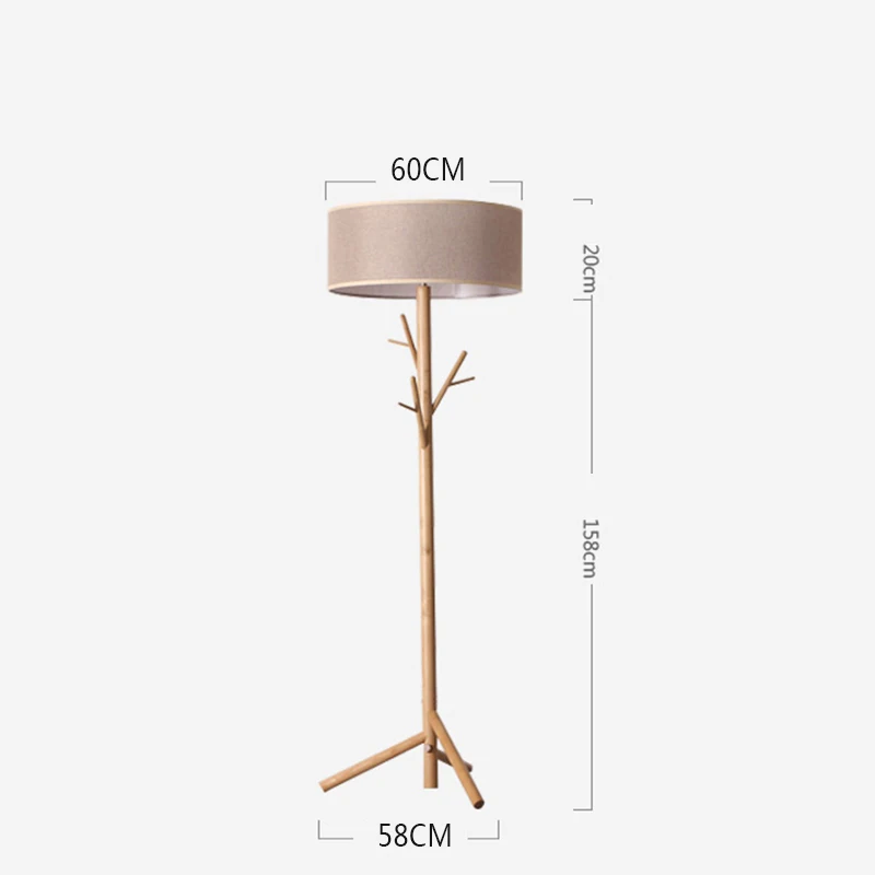 60cmx178cm Постмодерн деревянный тканевый СВЕТОДИОДНЫЙ торшер для гостиной, отеля, напольные светильники, освещение для спальни, кабинета, офиса, домашнего декора, стоящая лампа - Цвет абажура: 60cmx178cm