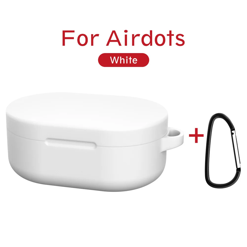 Для Redmi Airdots TWS bluetooth-гарнитура милый Силиконовый Футляр для наушников для Xiaomi Airdots зарядный чехол Корпус Крышка гарнитура чехол - Цвет: Белый