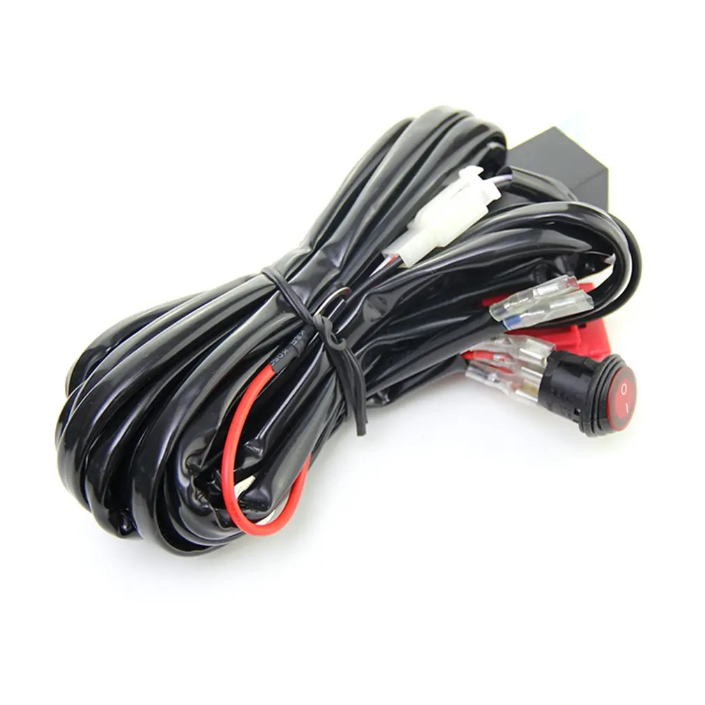 СВЕТОДИОДНЫЙ световой бар комплект жгута проводов 14AWG сверхмощный 12 в ВКЛ-ВЫКЛ Выключатель питания реле лезвие предохранитель для внедорожника светодиодный рабочий свет бар