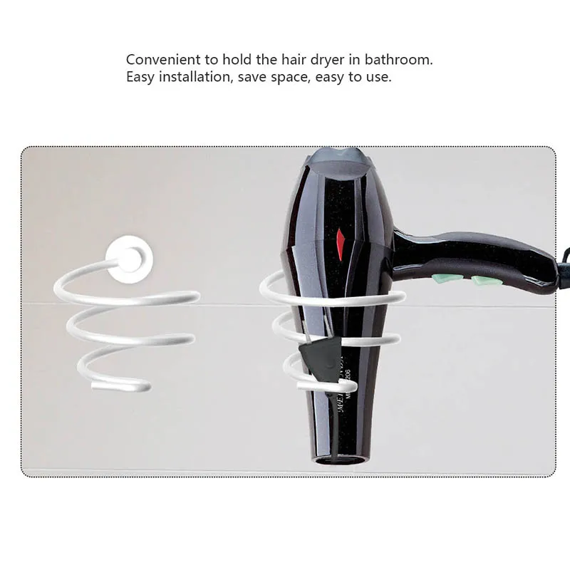 Высококачественная инновационная настенная сушилка для волос металлическая полка для ванной комнаты держатель для фена