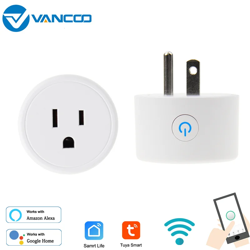 US Smart WiFi Plug Adaptor 10A Remote Voice Control Power Monitor Socket Timing Function work with Alexa Google Home IFTTT | Обустройство