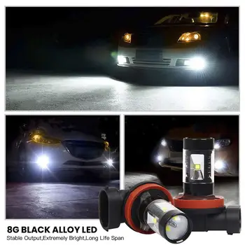 

2Pcs H8 H11 Led HB4 9006 HB3 9005 Fog Lights Bulb 3030SMD 1200LM 6000K White Car Driving Running Lamp Auto Leds Light 12V 24V