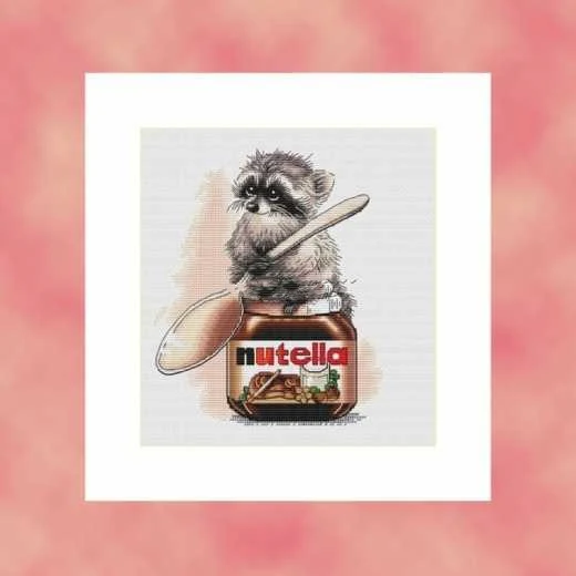 Racoon's Hazelnut Sauce 27-31 Counted Cross Stitch Kits, Chinese Embroidery Needlework Sets, DIY, 11CT, 14CT, 18CT