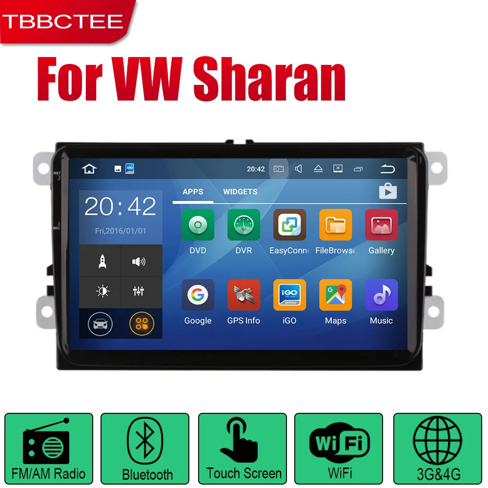 Standard machine TBBCTEE Android 2 Din Авто Радио для Volkswagen VW Sharan 2010~ автомобильный мультимедийный плеер gps навигационная система Радио стерео - Цвет: Standard machine