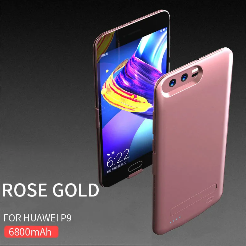 Neng 6800 мАч чехол для внешнего зарядного устройства для huawei P9 P10 аккумулятор портативный внешний аккумулятор чехол для huawei P9 P10Plus - Цвет: Rose For P9