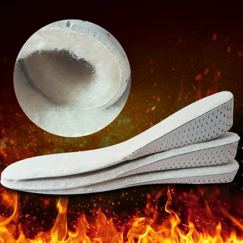 

1 Pair Cushion Height Increase Pads Keep Warm Accessories Insole Invisible Foot Care Support Adults Artificial Wool Inserts