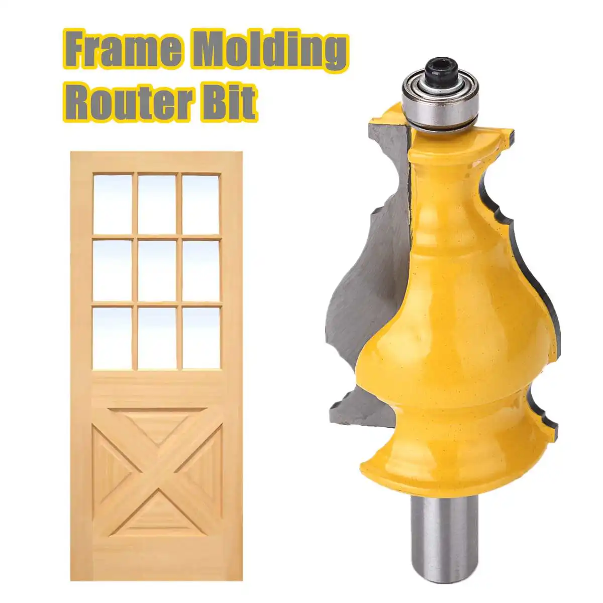 

Large Elegant Picture Frame Molding Router Bit - 1/2'' Shank - 2-17/32'' Cutting Length - 9/16'' Cutting Depth