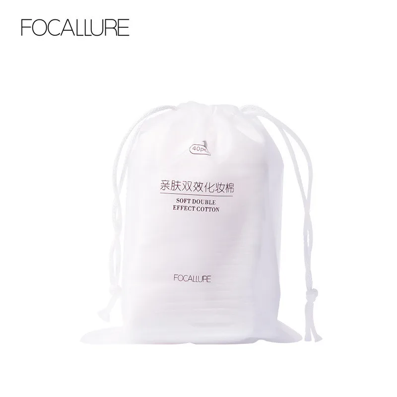 FOCALLURE 40 Pieces Makeup Cotton Pads Microfiber Makeup Cleaner Skin-Friendly Soft Makeup Remover 3