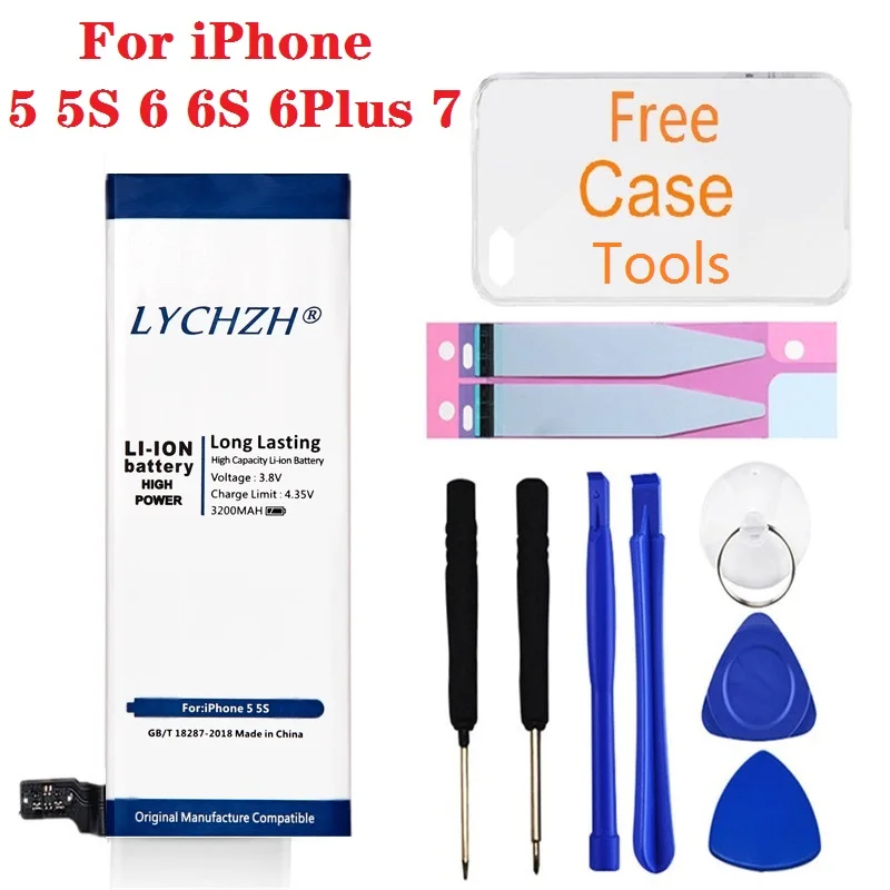 Оригинальный аккумулятор высокой емкости для iPhone 6S 6 5 5S 5C 6C сменная батарея