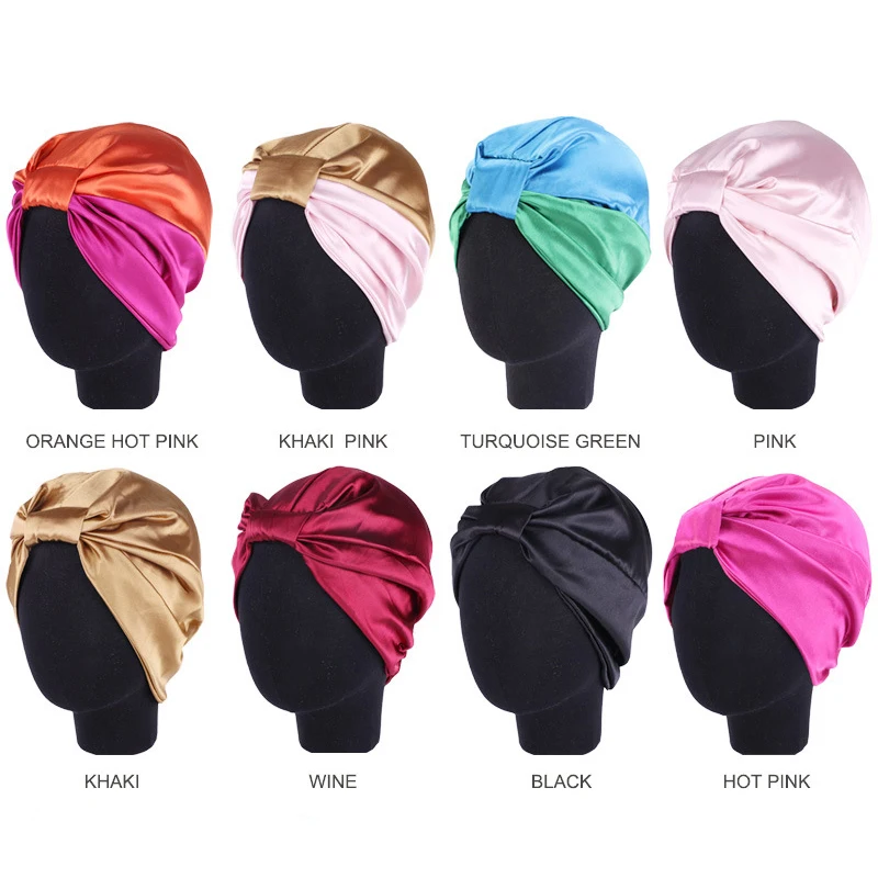 1pc Adjust Solid Satin Bonnet Hair 