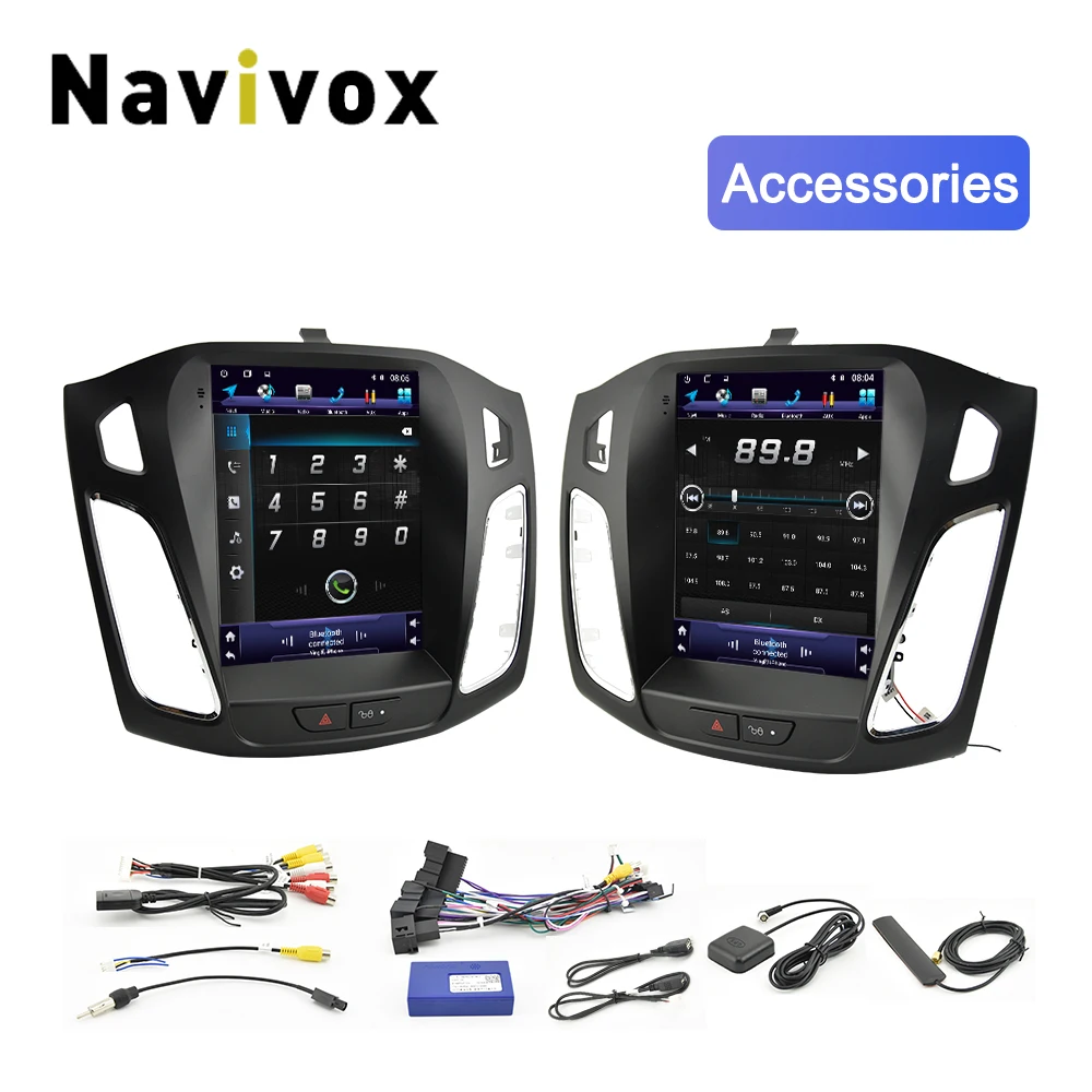Navivox вертикальный экран Android 8,1 Автомобильный gps навигатор для Ford/Focus 2012- 2 Din Android ford мультимедийный плеер Tesla стиль