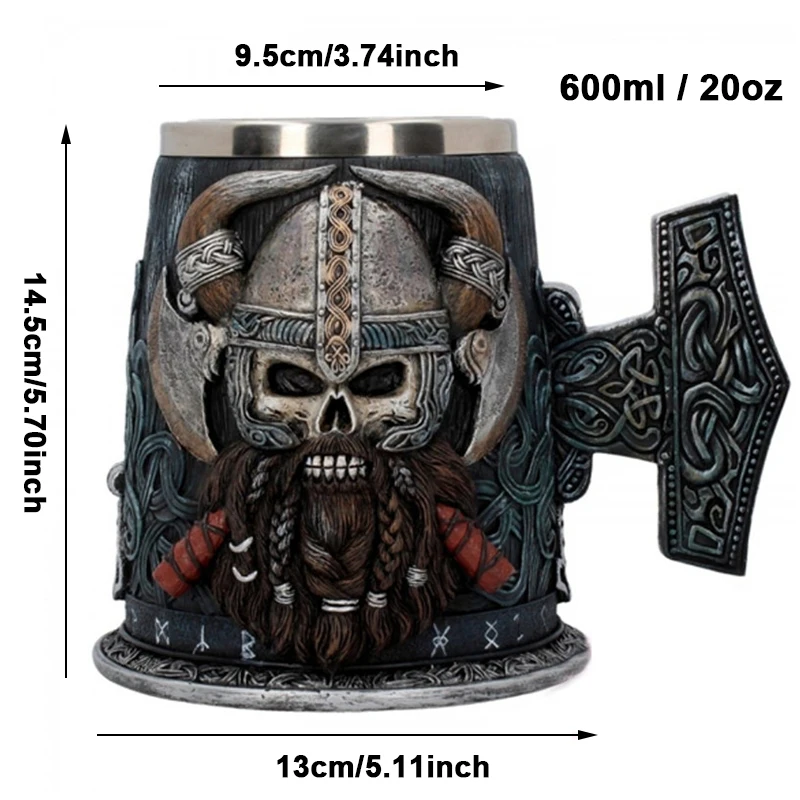 Middle-Ages-Viking-Pirate-Coffee-Mugs-Stainless-Steel-Resin-Cups-and-Mugs-Hand-Grip-Copo-Beer