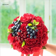 Ручной цветок Свадебный букет s невесты Холдинг цветок шелк свадебные украшения SPH049