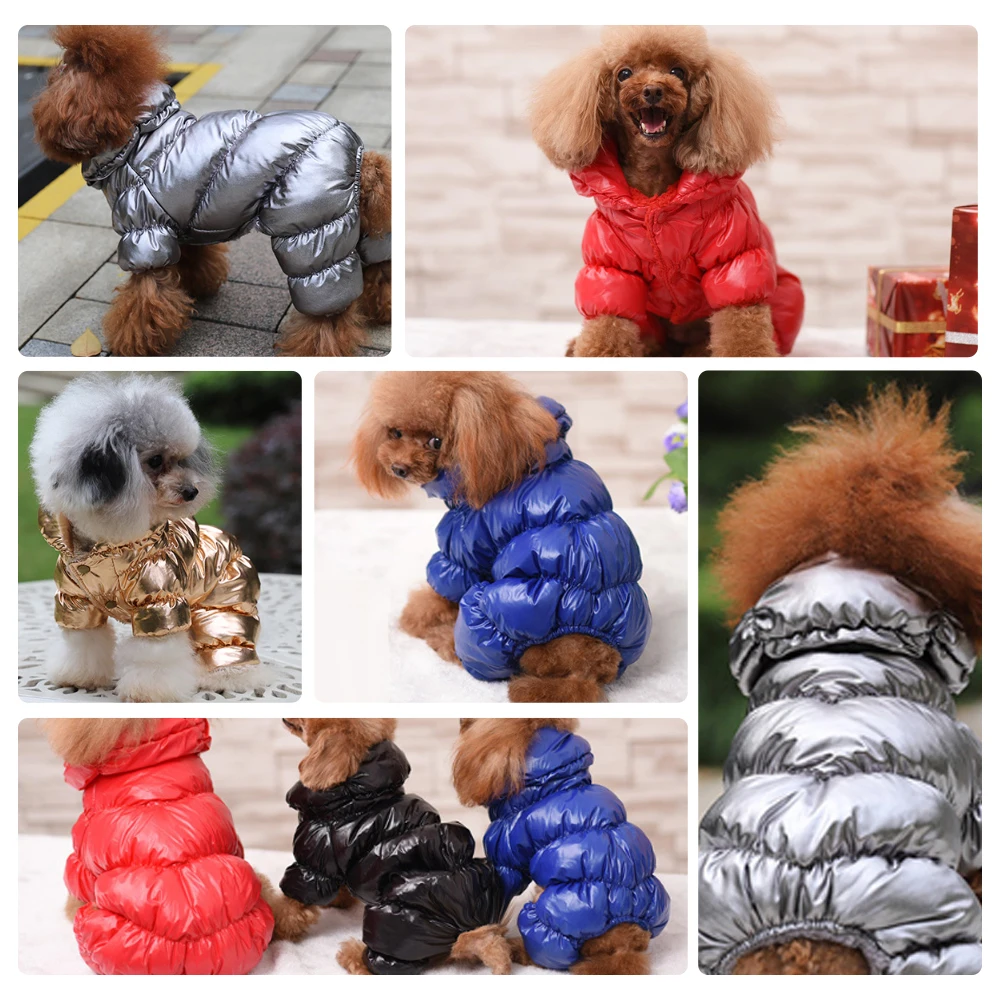 Куртка для собак Одежда для собак зимняя французская одежда для бульдога для собак Водонепроницаемая хлопковая теплая одежда для чихуахуа