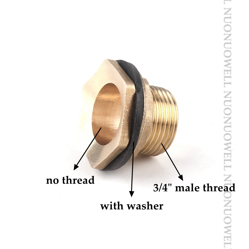 1pcs Copper Water Tank Connector 3/4" 1" Male Brass Pipe Single Loose Key Swivel Fittings Nut Jointer Fish Tank Copper Adapter