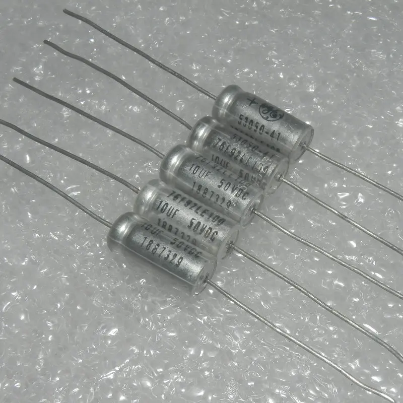 Оригинальный новый 100% 50v10uf 10MFD 50VDC катод с красной головкой медный ножной