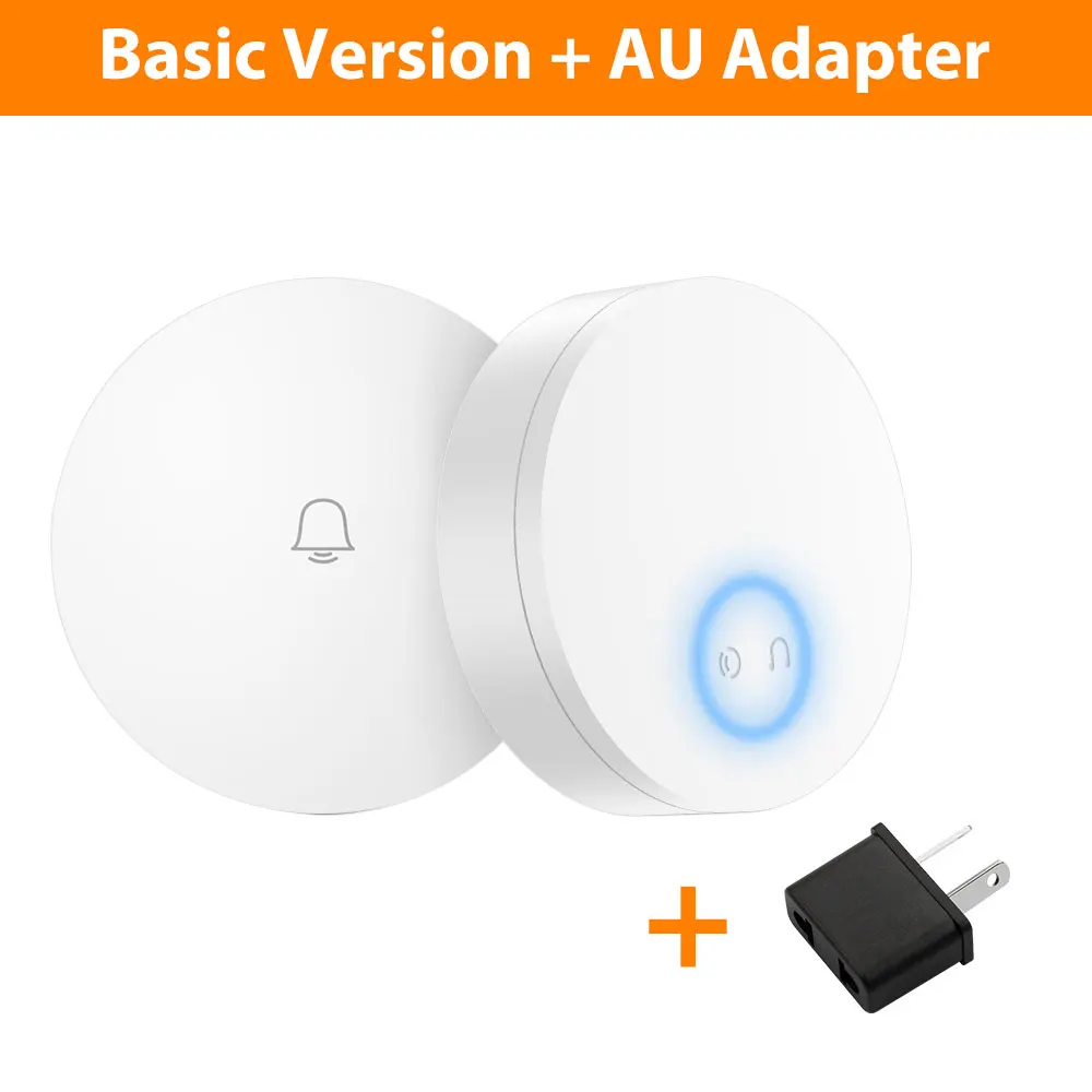 Xiaomi Mijia Linptech wifi самогенерирующий беспроводной дверной звонок работает с AC 110-240 в приложение Mijia Функция Смарт-управления памятью - Цвет: Basic Add AU Plug