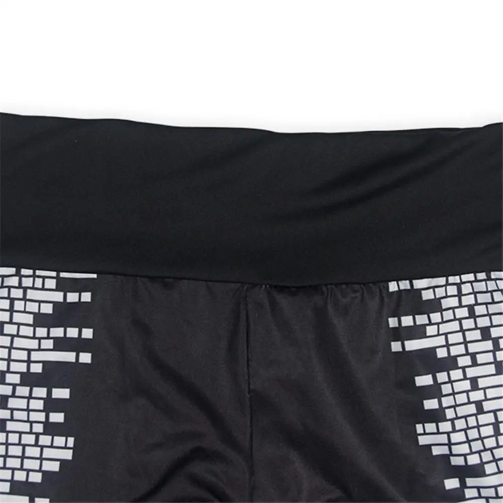 Пикантных квадратных сетки с принтом колготки для занятий спортом, йогой, штаны Для женщин бег спортивные штаны, Легинсы женские брюки для