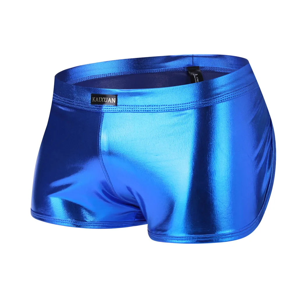 Мужское сексуальное нижнее белье спортивные трусы домашние из искусственной кожи лаковые шорты брюки сексуальные роскошные забавные Трусы боксеры шорты cueca masculina
