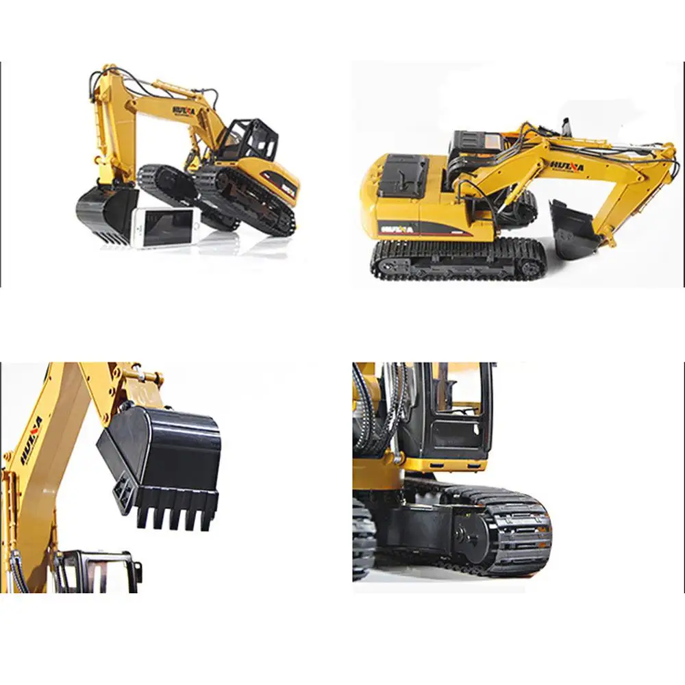 Инженерный экскаватор игрушки 1550 канал 1/12 RC металлический экскаватор зарядка 1:12 RC автомобиль детские подарки Открытый пульт дистанционного управления детские игрушки